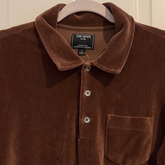 Todd Snyder Men’s Brown Long Sleeve Shirt. Velour. Large - Picture 5 of 6